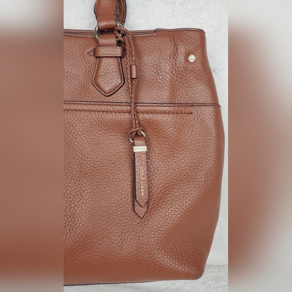 Cole Haan ILIANNA Leather Large Tote Handbag Satchel Bag - Picture 2 of 15